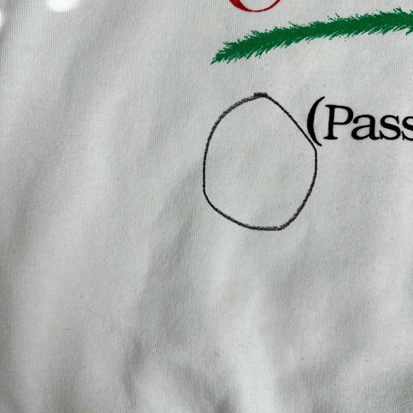 Vintage Merry Christmas Pass It On Ugly Sweater Sweatshirt L - Picture 7 of 8